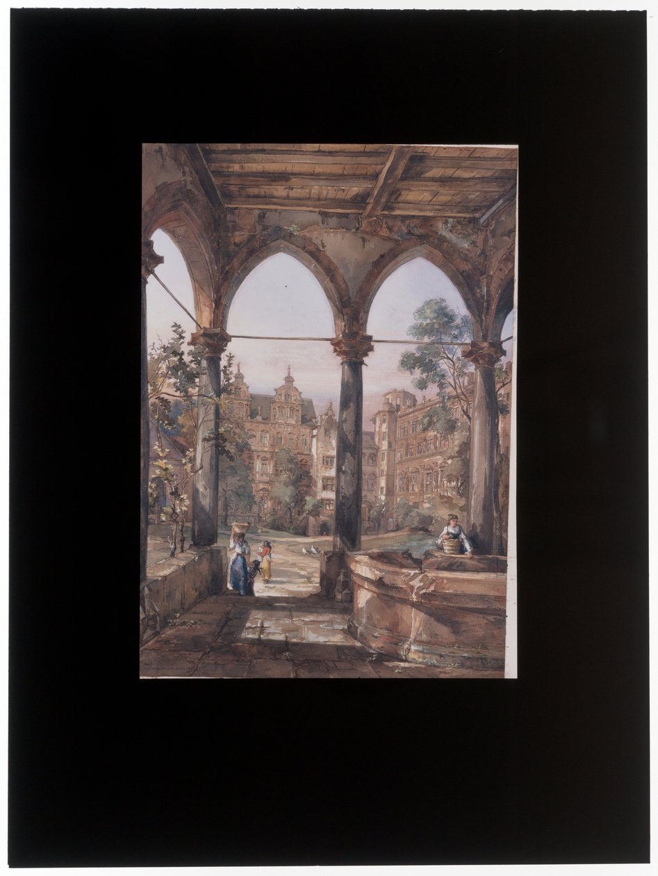 El patio del castillo de Heidelberg de Louis Desire Thienon