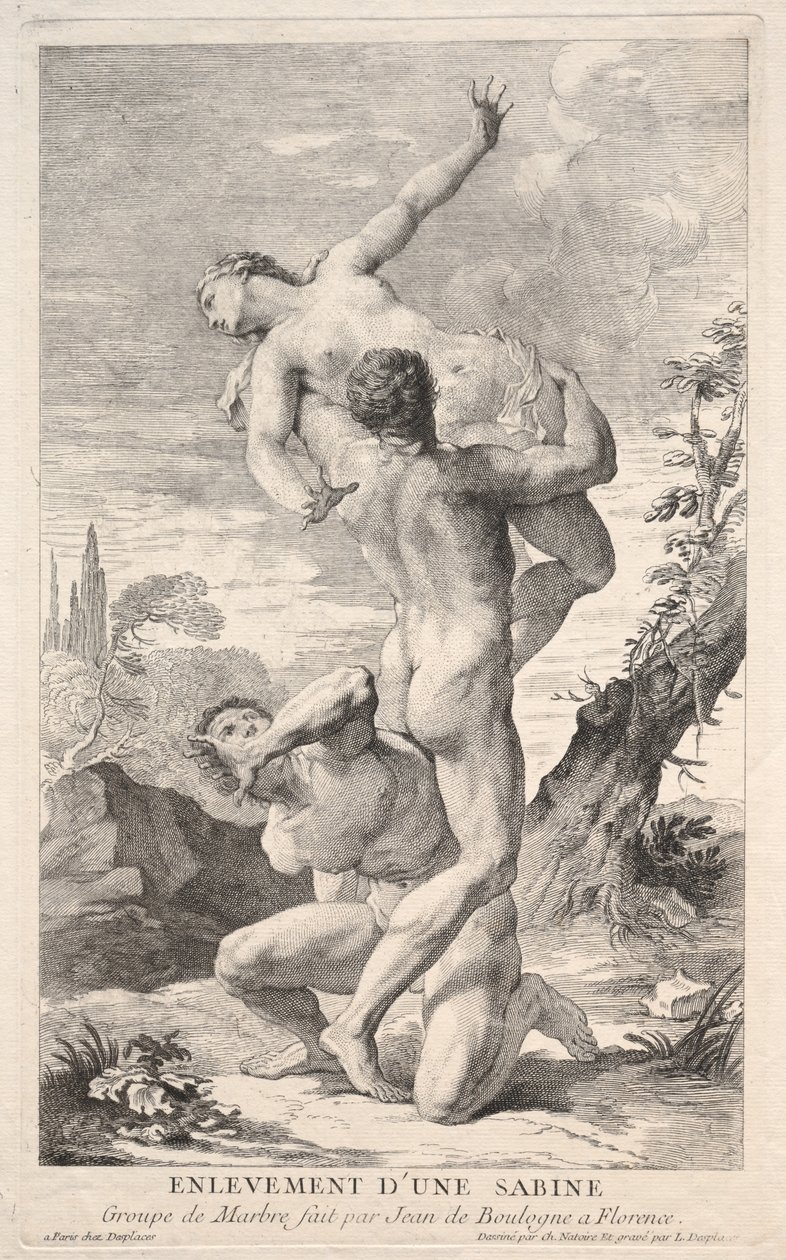 El Rapto de las Sabinas, 1700s de Louis Desplaces