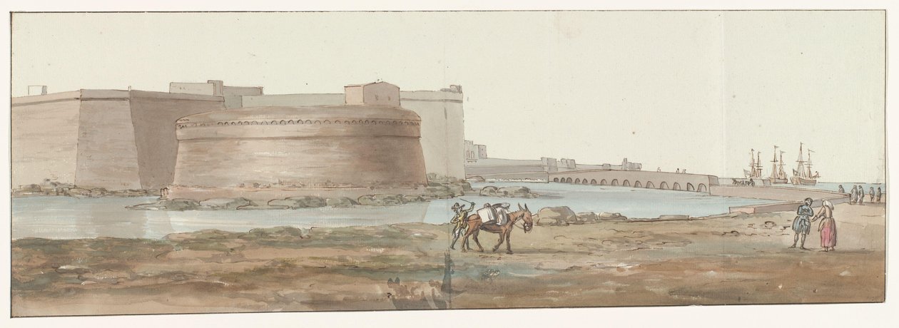 Visión de Gallipoli
Vista de la entrada a Gallipoli (título en el objeto)
Viaje a Italia, Sicilia y Malta - 1778 (título de la serie) de Louis Ducros