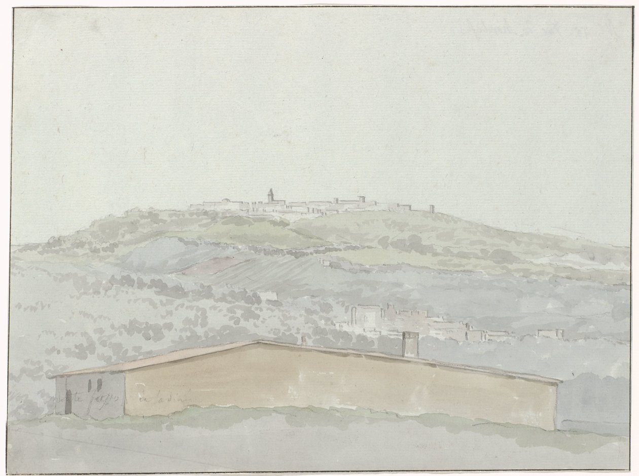 Visión de Montefusco
Vista de Montefusco (título en el objeto)
Viaje a Italia, Sicilia y Malta - 1778 (título de la serie) de Louis Ducros