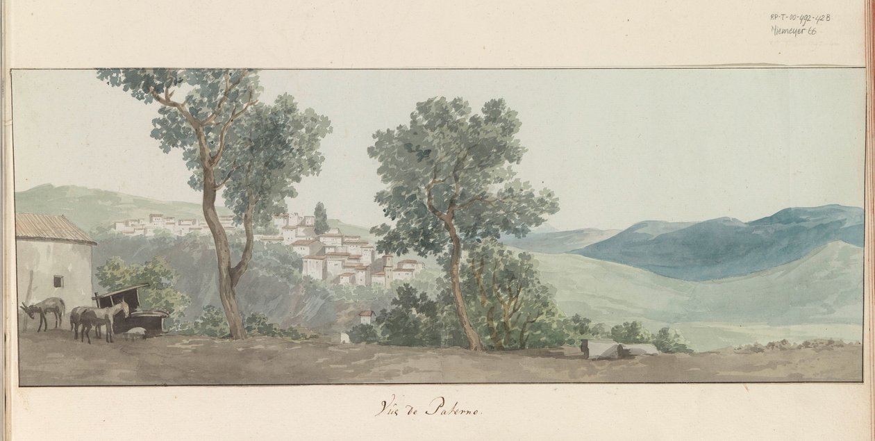 Vista de Paternò
Vista de Paterno (título en el objeto)
Viaje a Italia, Sicilia y Malta - 1778 (título de la serie) de Louis Ducros