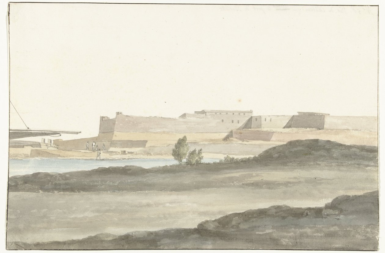 Vista del castillo en el puerto de Barletta
Vista del Castillo, con vistas al puerto de Barletta (título en el objeto)
Viaje a Italia, Sicilia y Malta - 1778 (título de la serie) de Louis Ducros