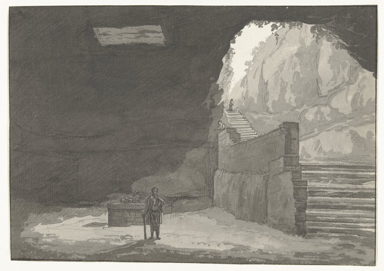 Grutas y fuentes en la antigua ciudad de Manduria
Cueva y Fuente de los Mandurios mencionada en Plinio
Viaje a Italia, Sicilia y Malta - 1778 (título de la serie) de Louis Ducros