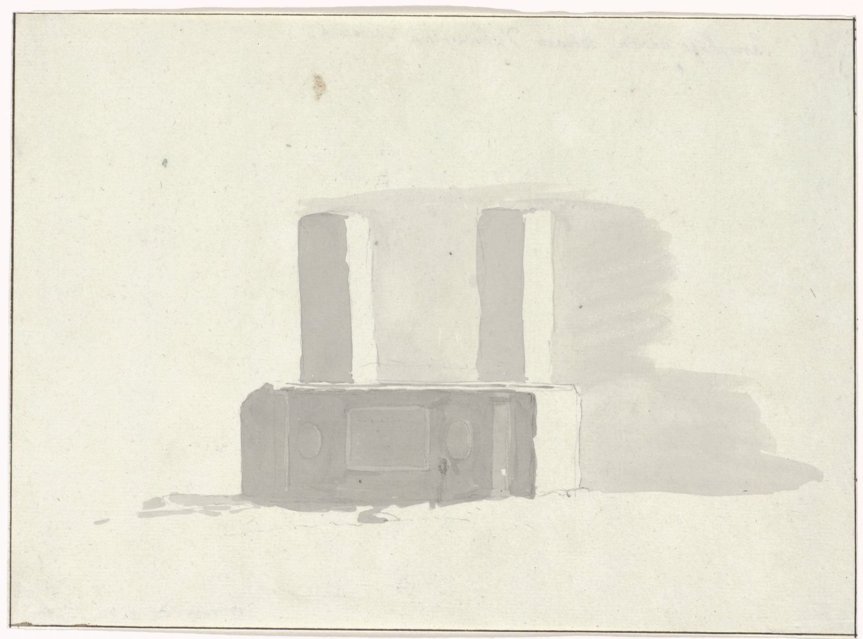 Oude sarcofaag welke dienst doet als drinkbak in Terracina
Antiguo sarcófago, utilizado como abrevadero en Terracina (título en el objeto)
Viaje a Italia, Sicilia y Malta - 1778 (título de la serie) de Louis Ducros