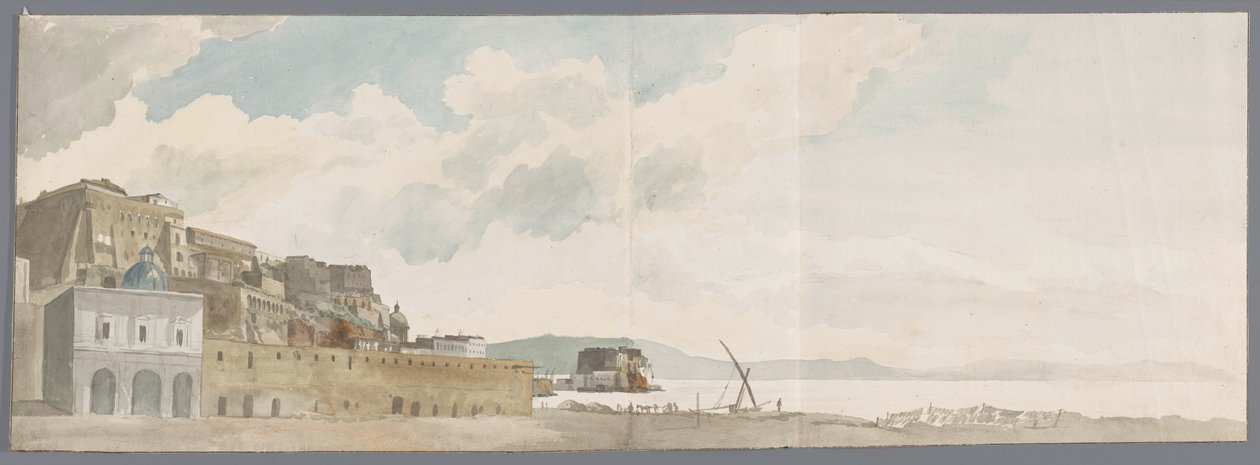 Vista del balcón de la hierba en Nápoles con, entre otros, el Castillo del Ovo
Vista desde el balcón de nuestro albergue en Nápoles, donde se encuentran el Castillo del Huevo, la Iglesia de la Victoria, &c. (título en el objeto)
Viaje por Italia, Sicilia de Louis Ducros