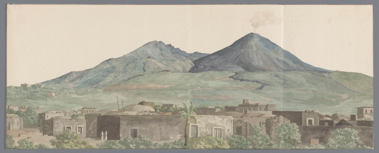 El Vesubio en Portici con el lavado de manos en 1777, 1771 y 1731
El Vesubio visto desde Portici con lavas de 1777, 1771, 1731 (título en el objeto)
Voyage en Italie, en Sicile et à Malte - 1778 (título de la serie) de Louis Ducros