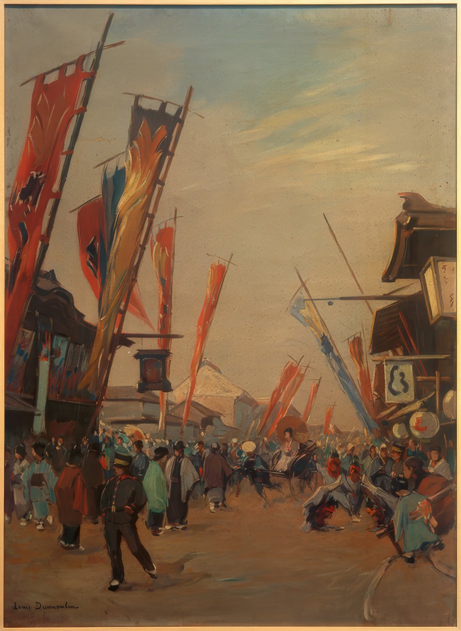 Barrio de teatros en Yokohama de Louis Dumoulin
