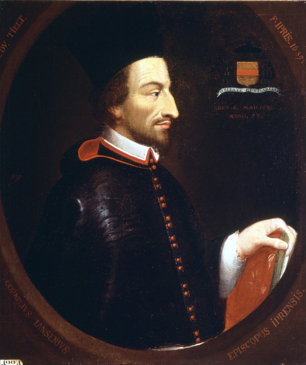 Retrato de Jansénius (1585 - 1638) por F. Ipris 1659. de Louis Dutielt