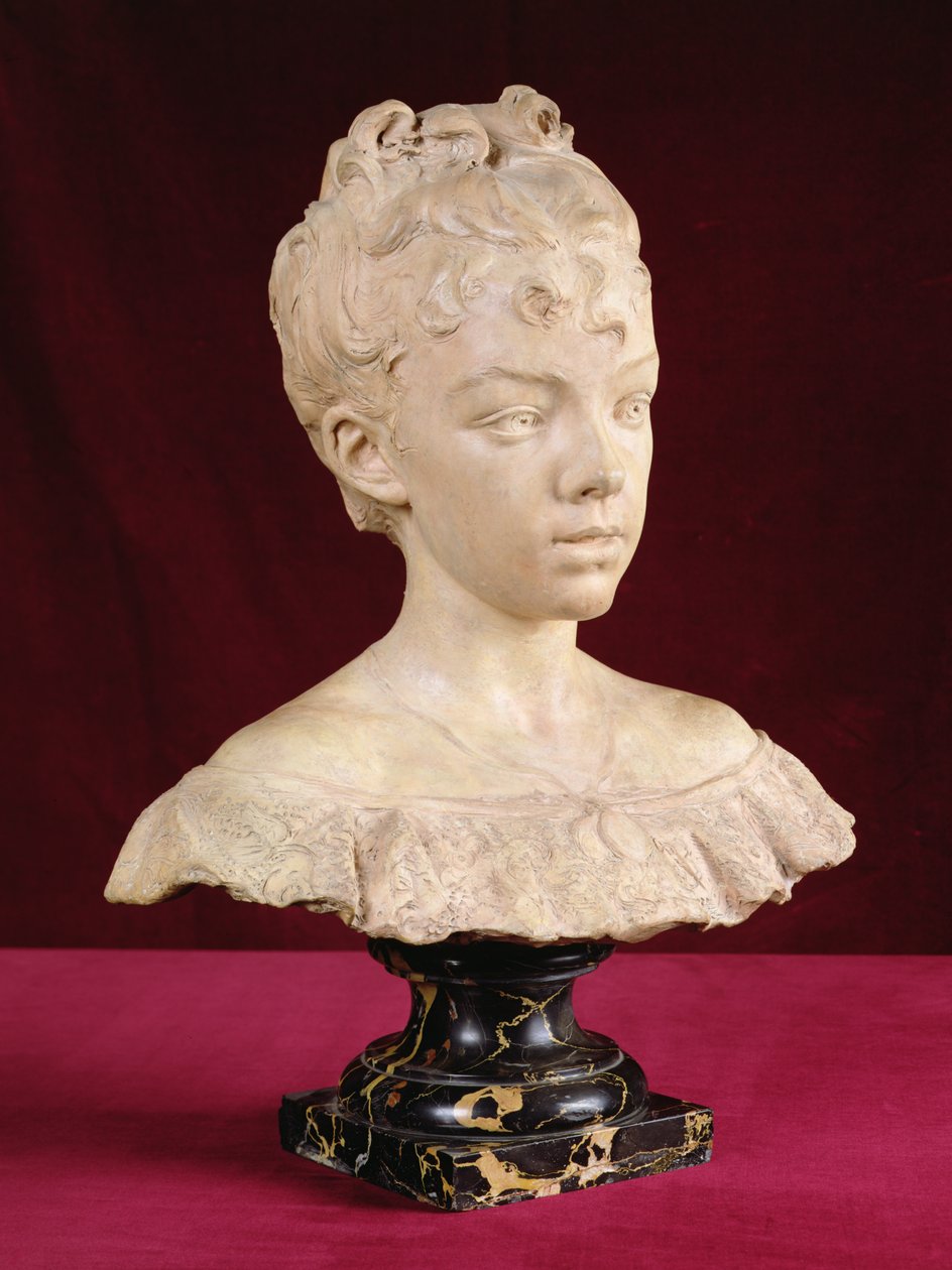 Busto retrato de una niña de Louis Ernest Barrias