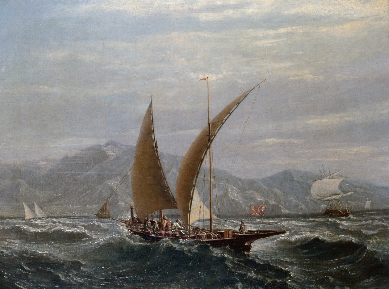 Tartán mediterráneo (óleo sobre lienzo) de Louis Eugene Gabriel Isabey