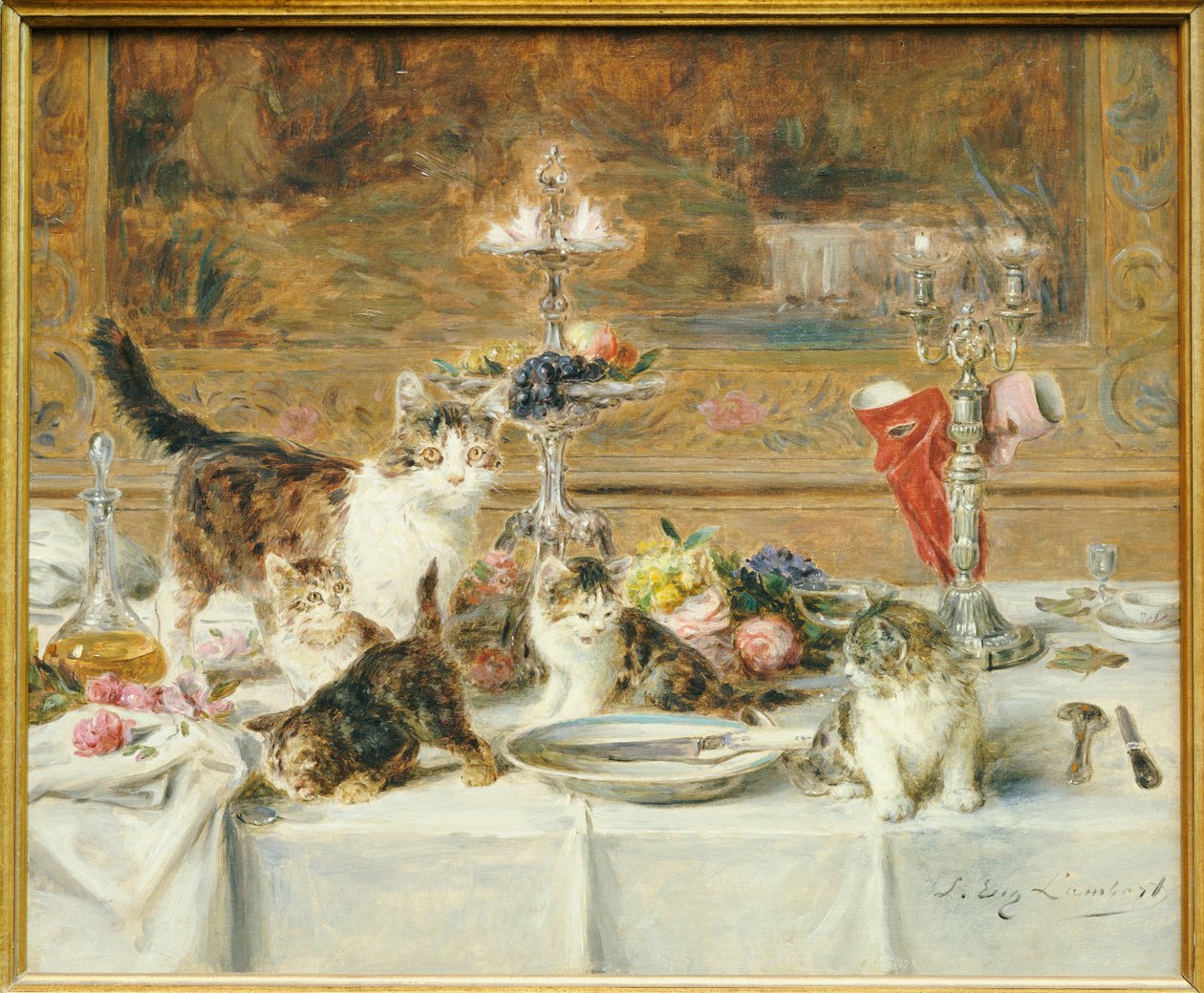 Invitados después de la cena de Louis Eugene Lambert