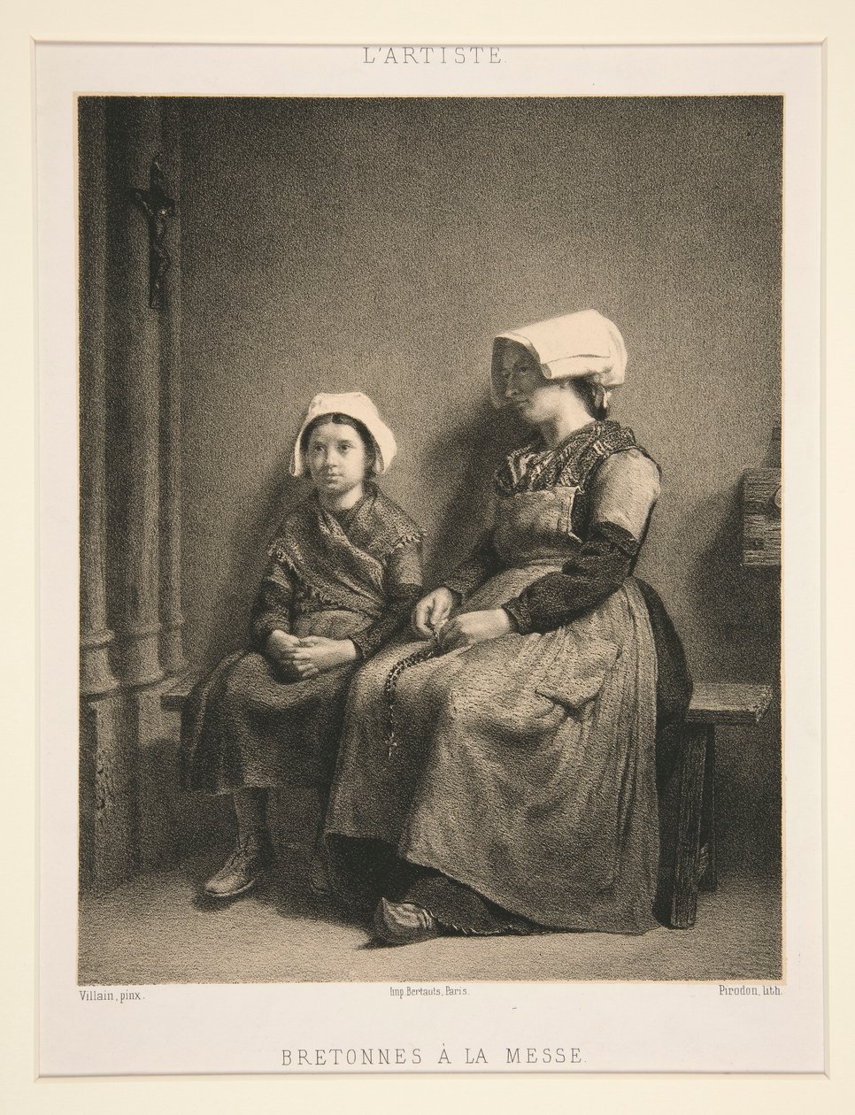Mujeres bretonas en misa de Louis Eugene Pirodon