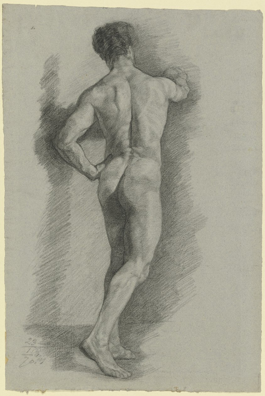Desnudo masculino visto de espaldas de Louis Eysen