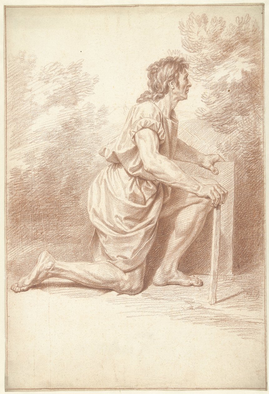 Hombre arrodillado, a la derecha de Louis Fabritius Dubourg