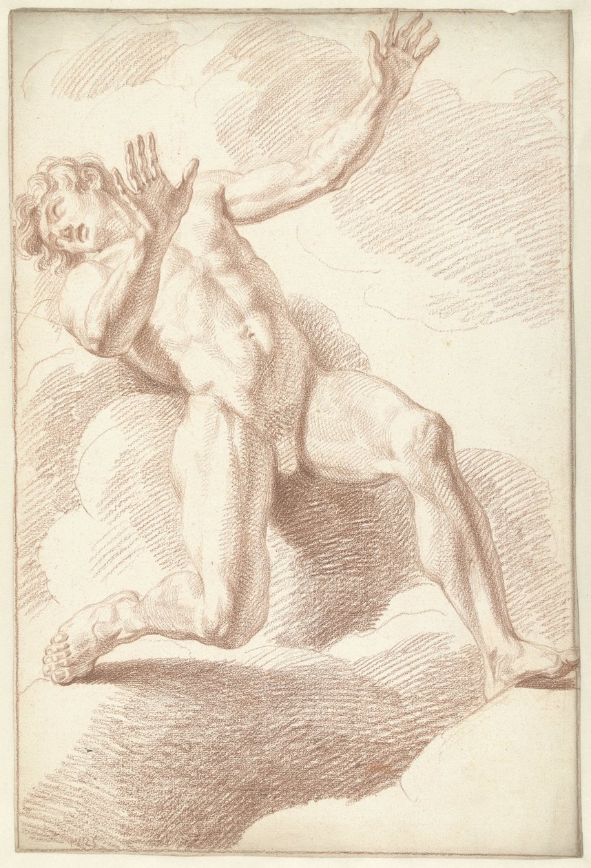 Desnudo masculino, reclinado de Louis Fabritius Dubourg