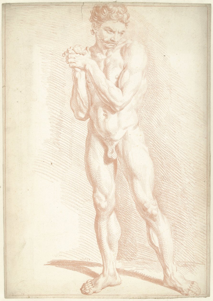 Hombre desnudo, de pie de Louis Fabritius Dubourg