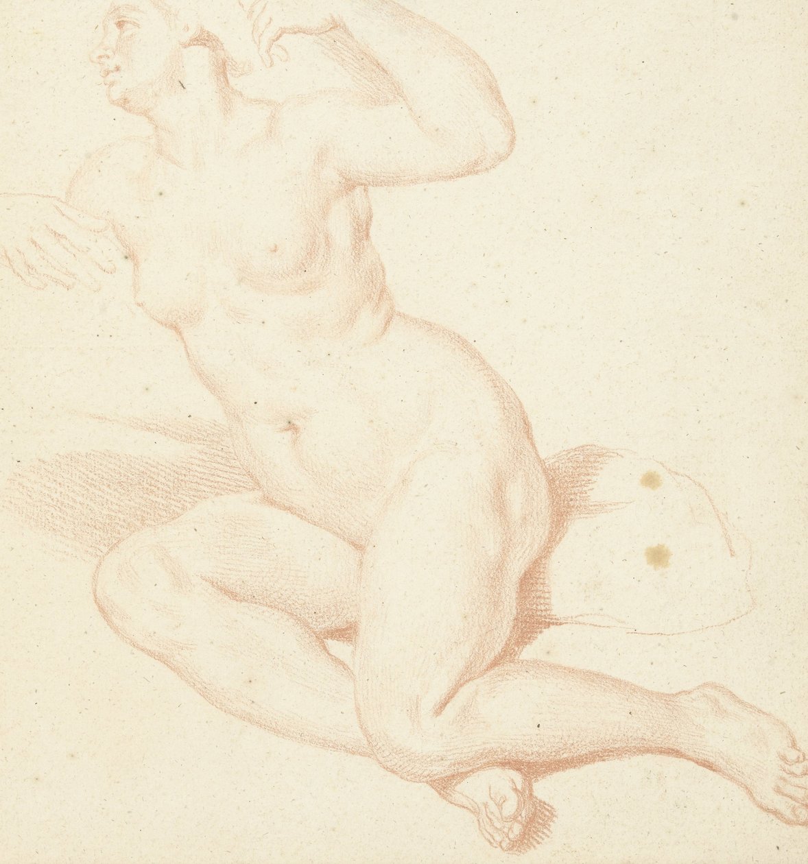 Estudio de un desnudo femenino sentado de Louis Fabritius Dubourg