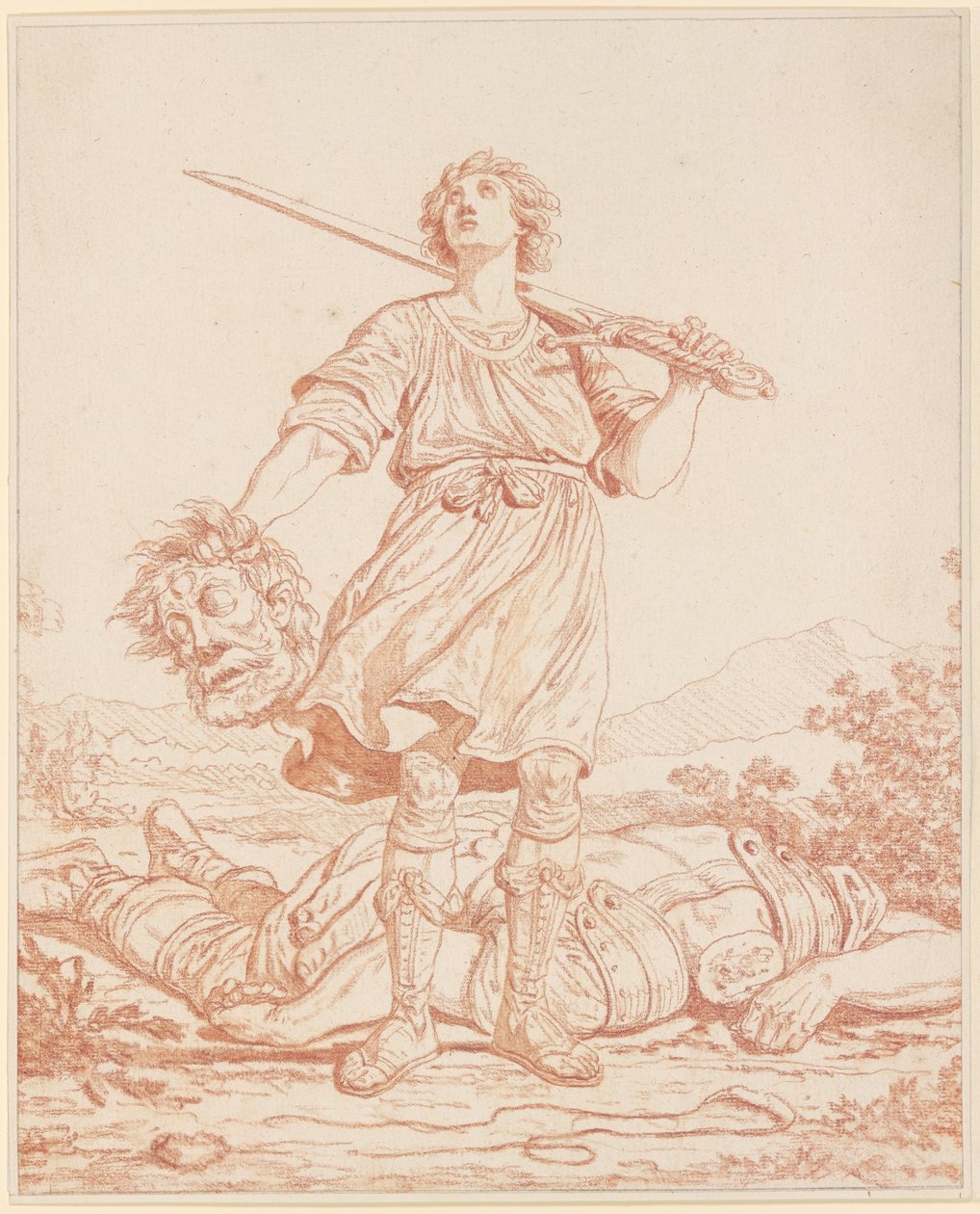 David, vencedor del gigante Goliat de Louis Felix de la Rue