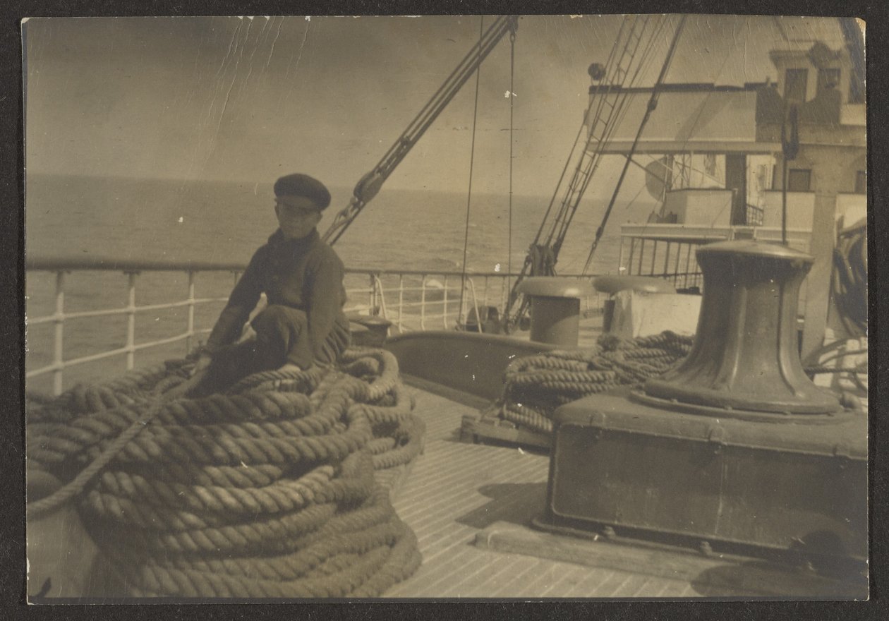 [Un niño en un barco] de Louis Fleckenstein