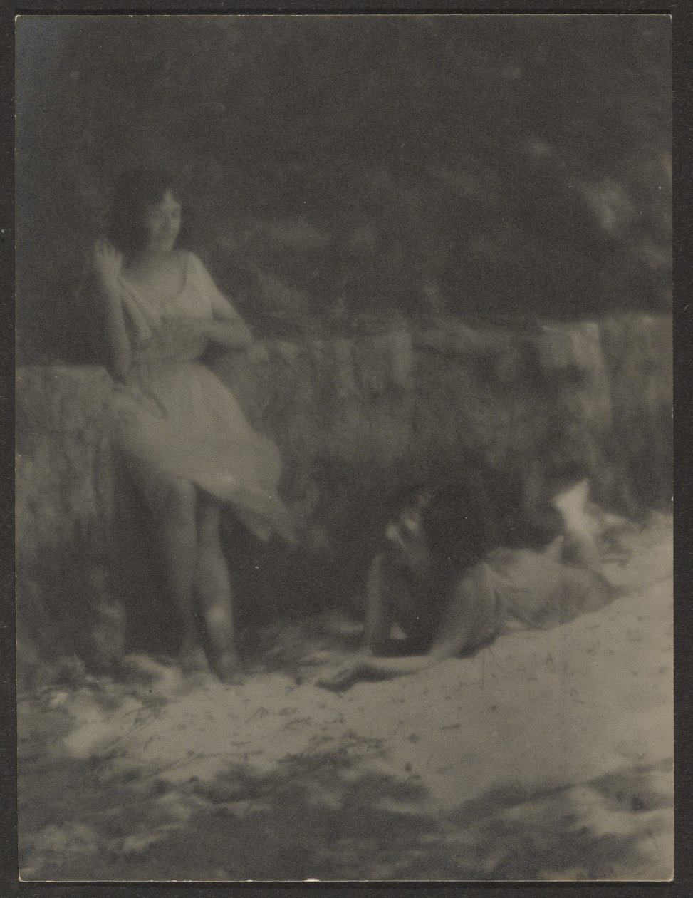 [Bailarinas en el jardín, descansando] de Louis Fleckenstein