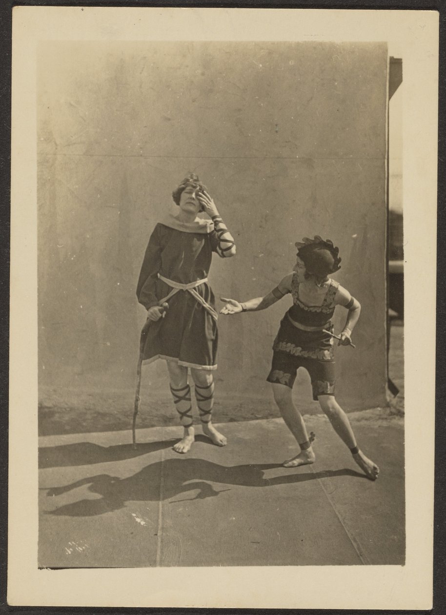 [Bailarinas en la azotea] de Louis Fleckenstein