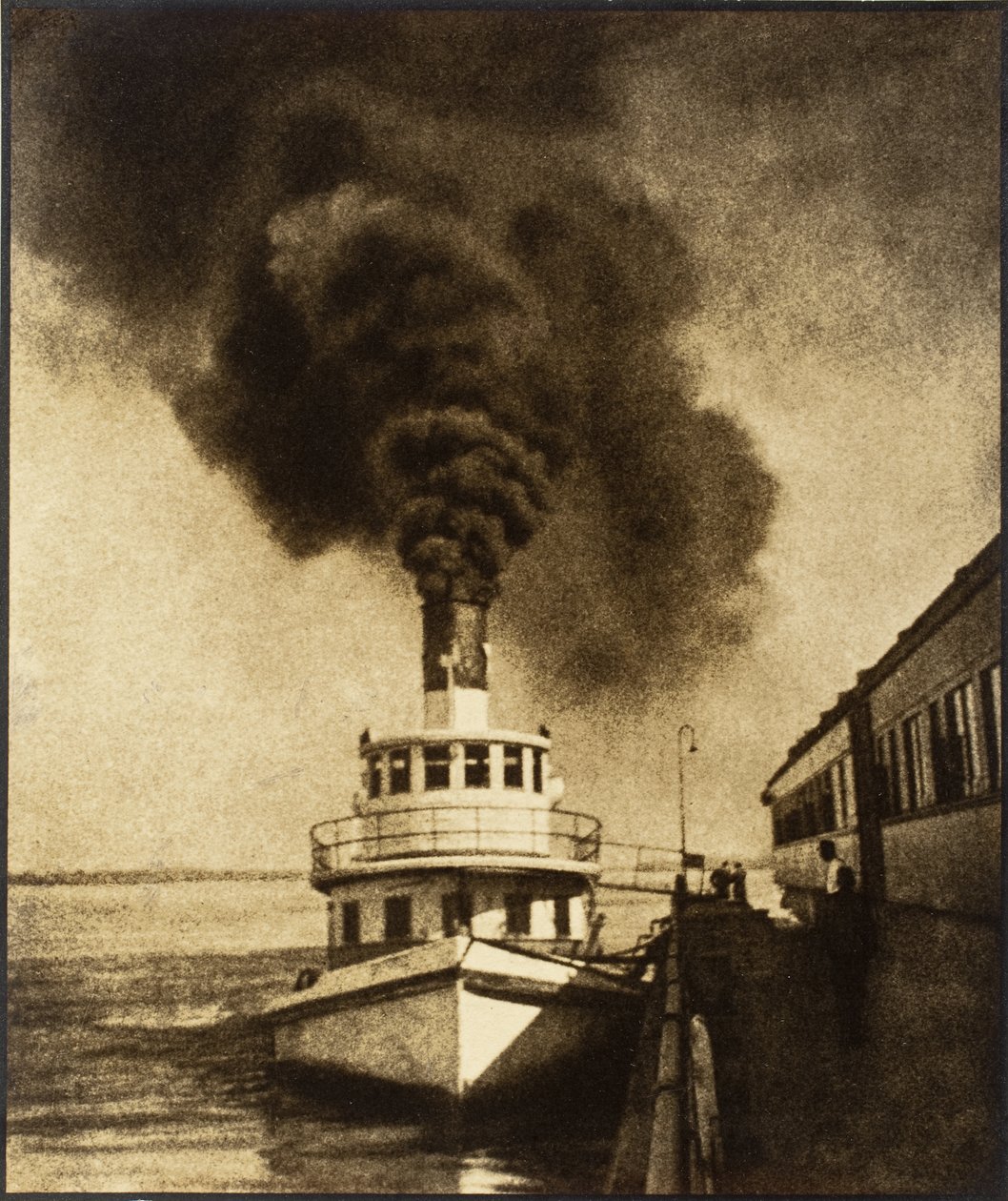 Transporte en ferry de un tren a través del Mississippi de Louis Fleckenstein