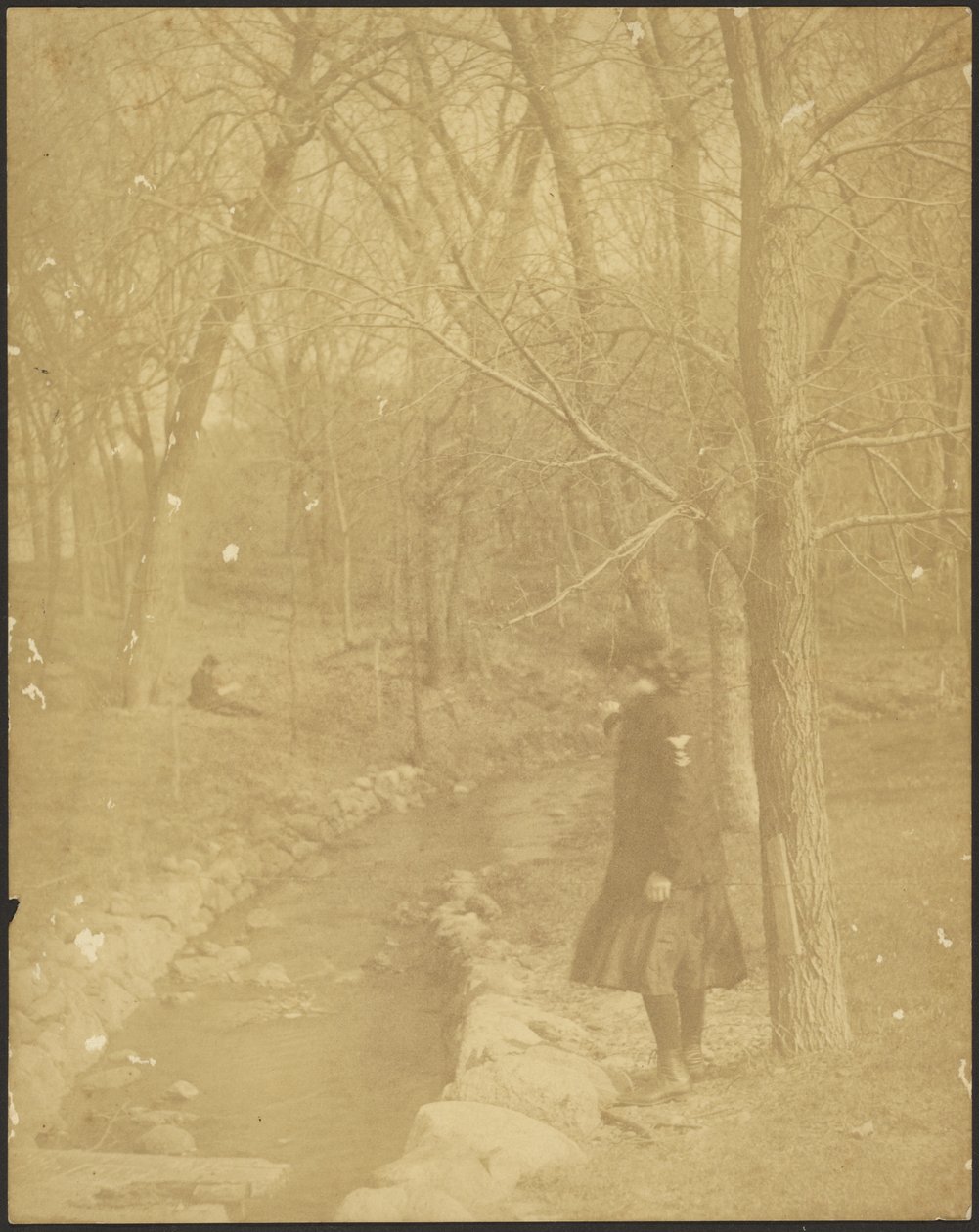 [Chica junto a un arroyo] de Louis Fleckenstein