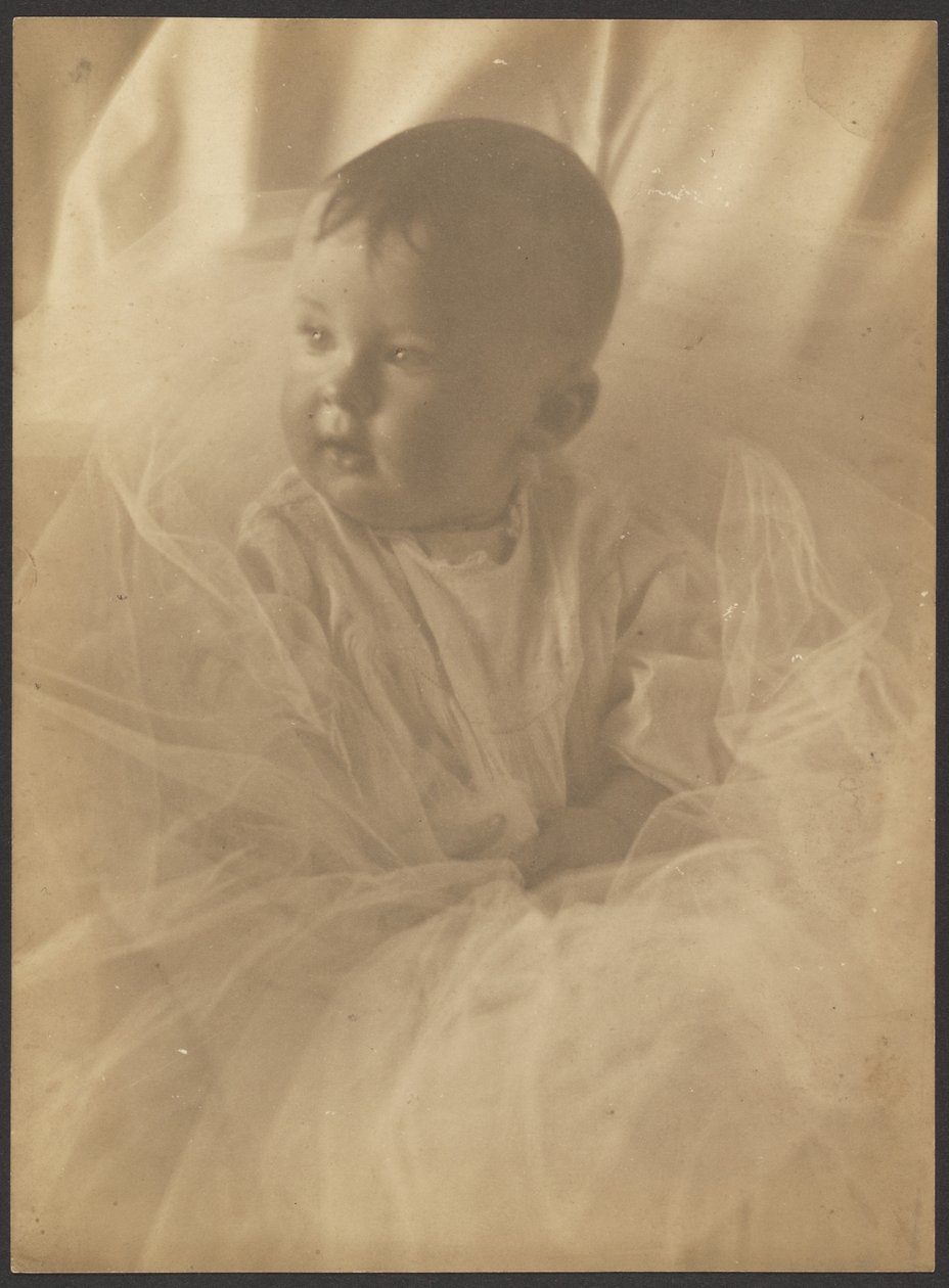[Retrato de un bebé rodeado de tul] de Louis Fleckenstein