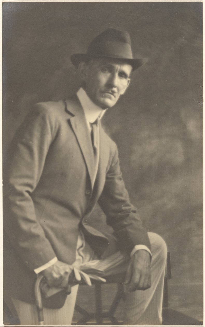 [Retrato de un hombre con bastón y guantes] de Louis Fleckenstein