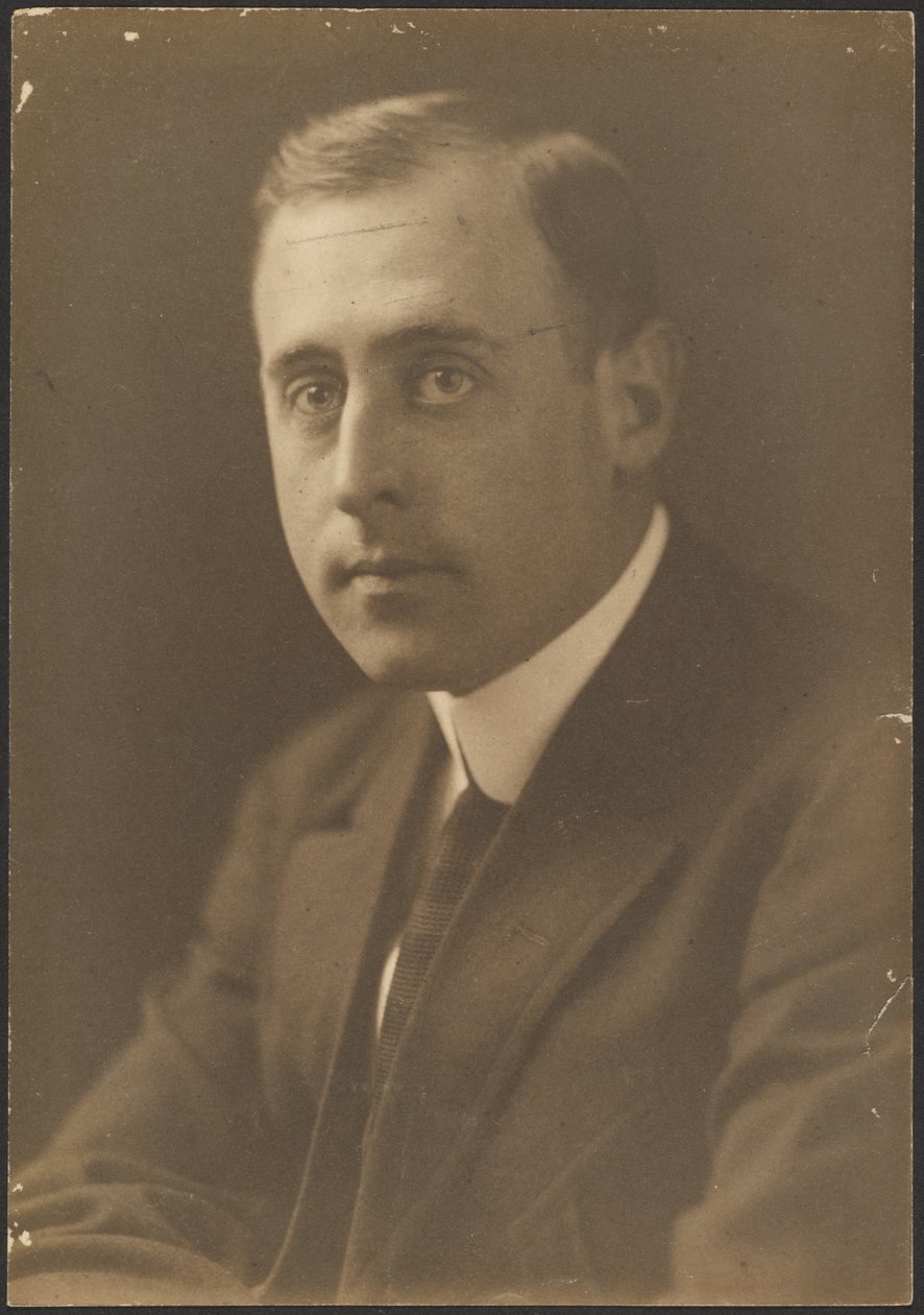 [Retrato de un hombre con corbata a rayas] de Louis Fleckenstein
