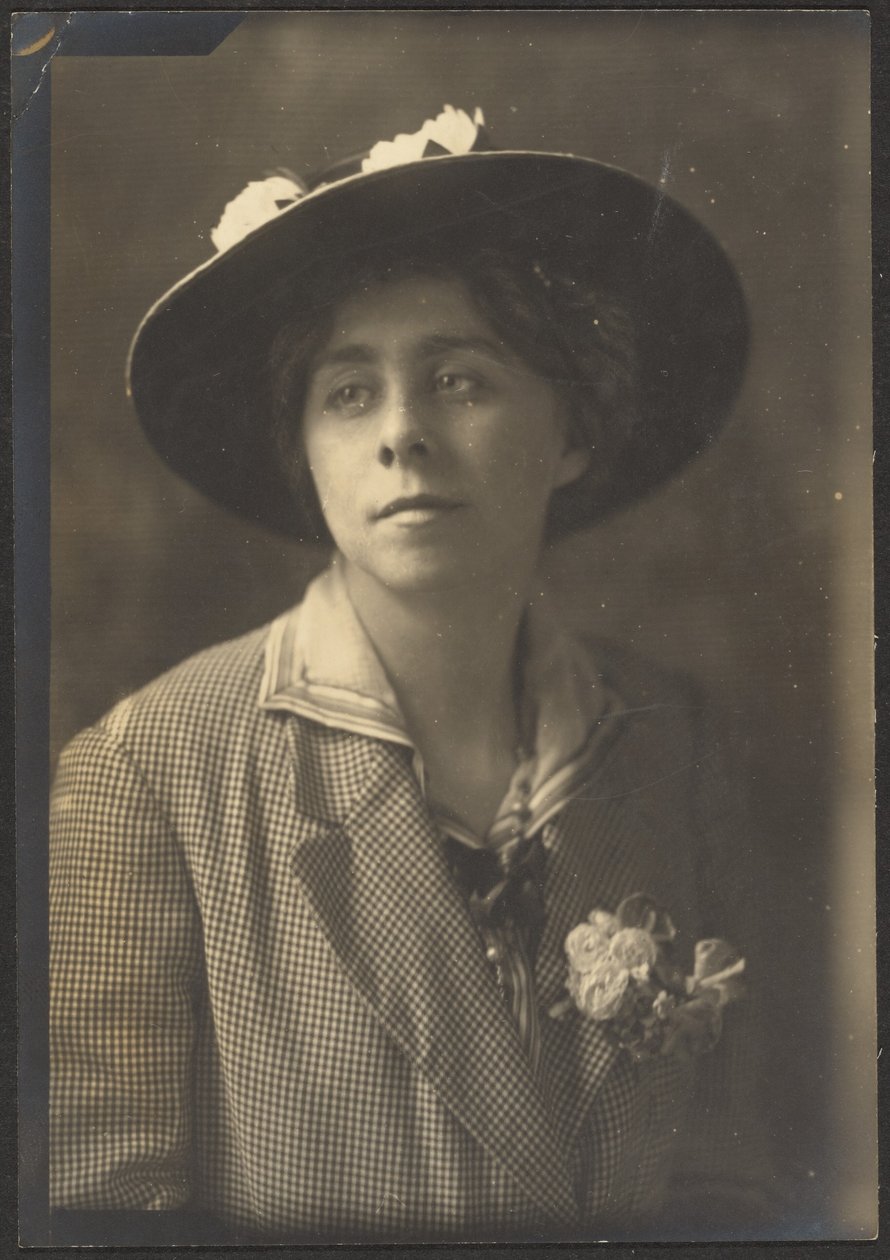 [Retrato de una mujer con chaqueta a cuadros] de Louis Fleckenstein