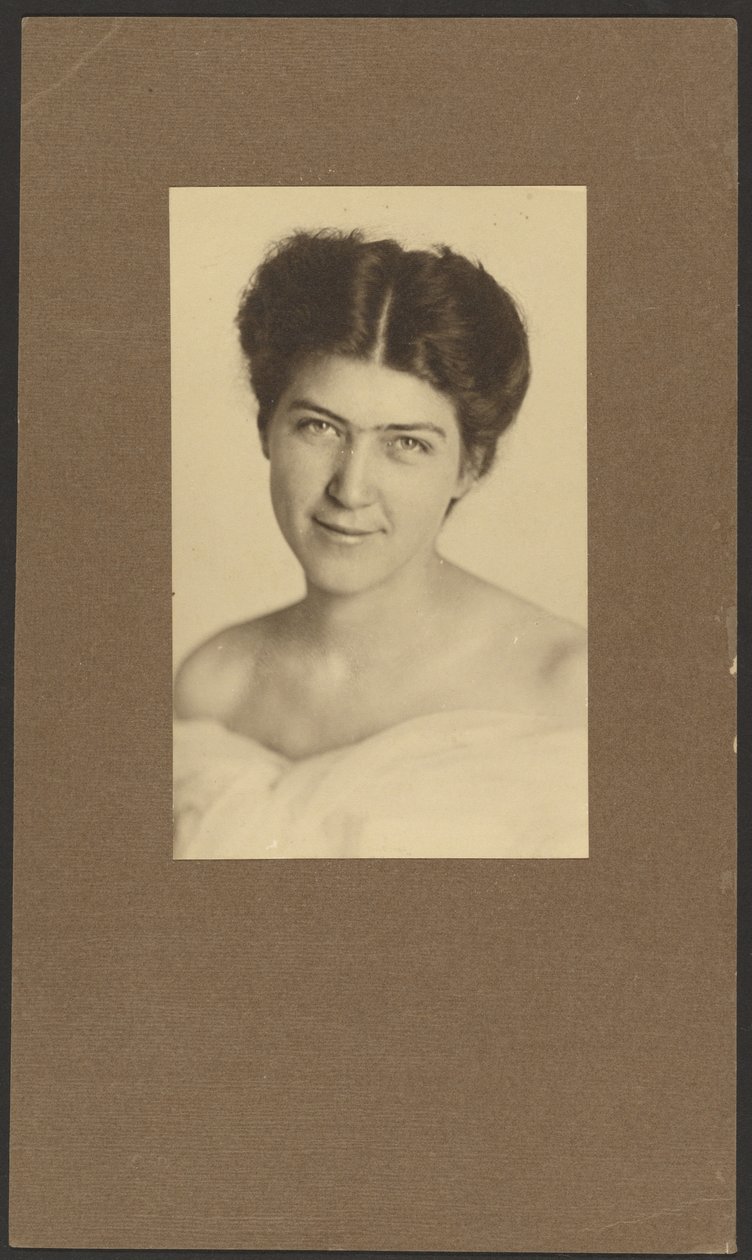 [Retrato de una mujer con un vestido con hombros al descubierto] de Louis Fleckenstein