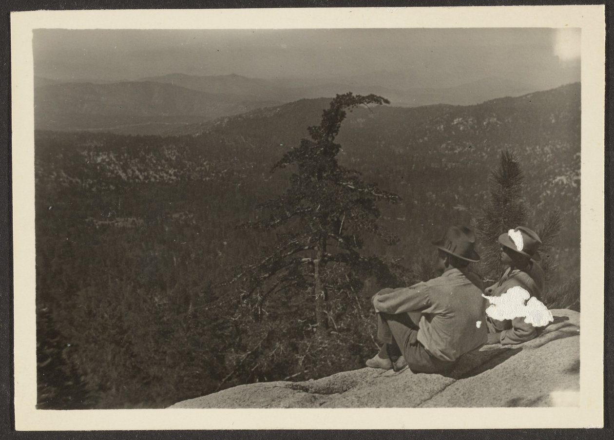 [Dos hombres en la ladera de la montaña] de Louis Fleckenstein