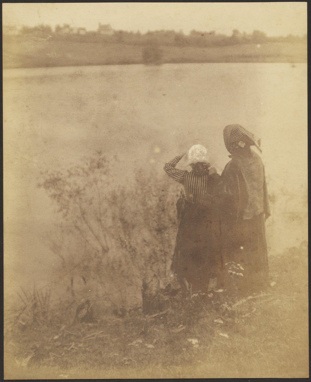 [Dos mujeres junto a un lago] de Louis Fleckenstein