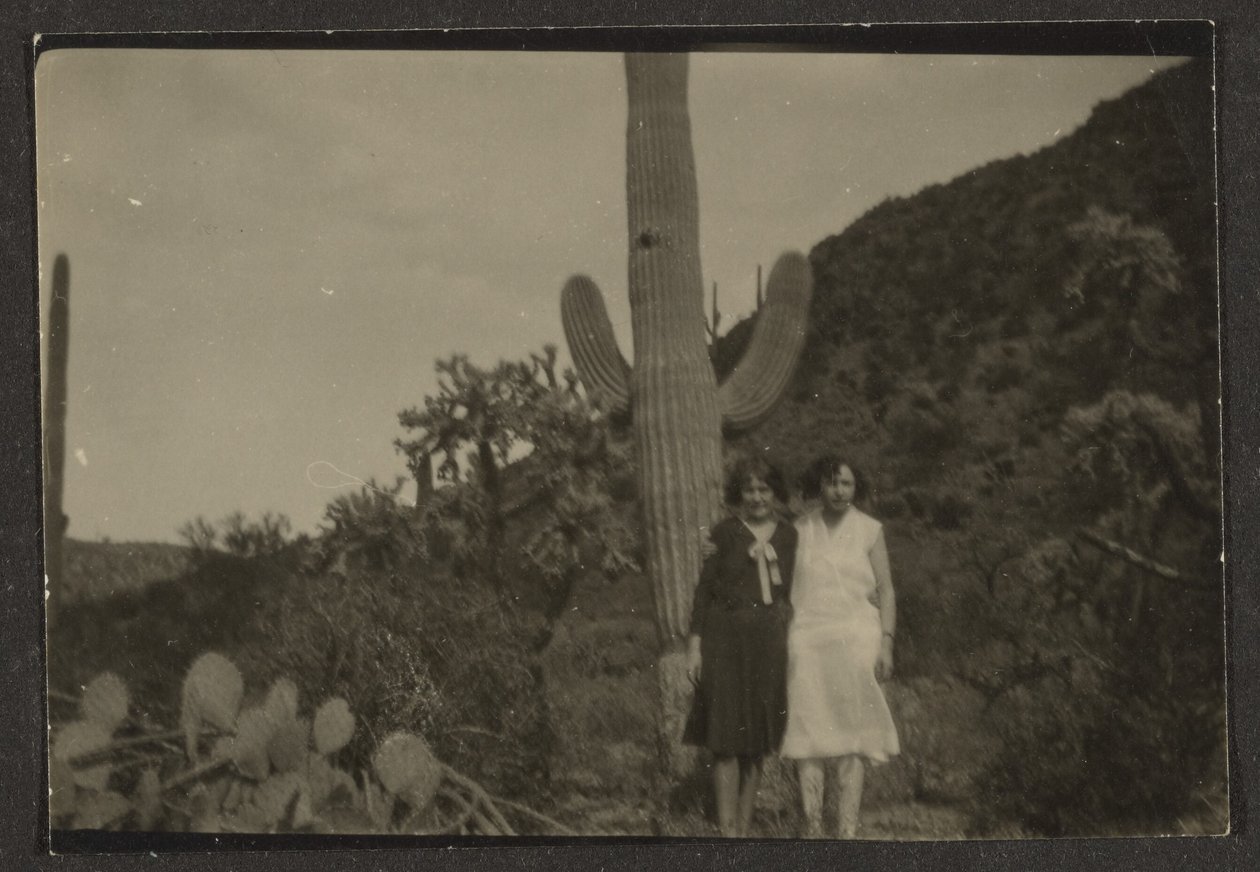 Dos mujeres delante de un cactus de Louis Fleckenstein