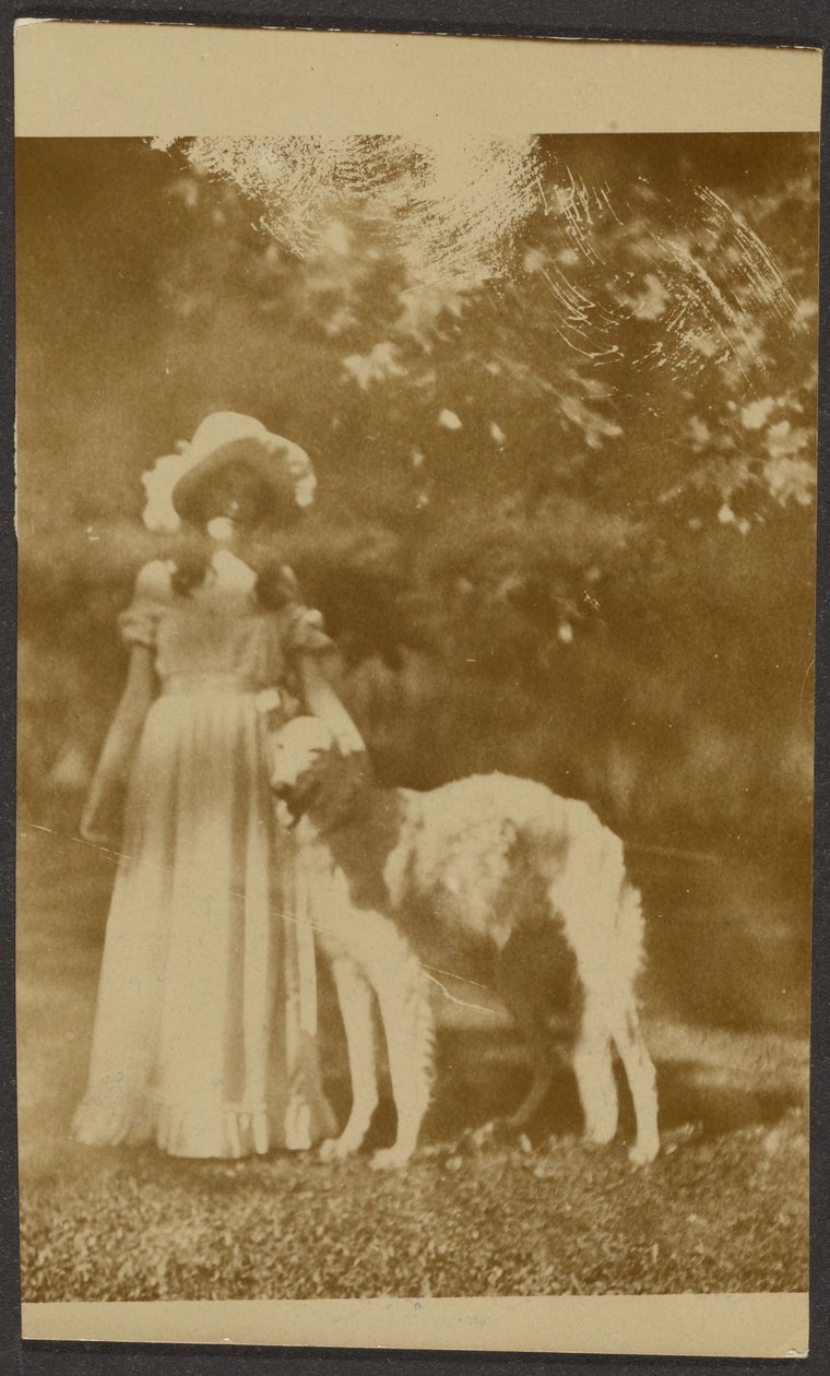 Mujer y perro de Louis Fleckenstein