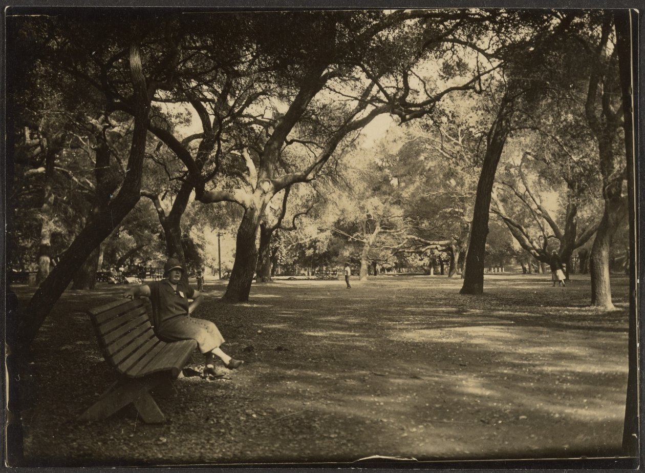 Mujer en un parque de Louis Fleckenstein