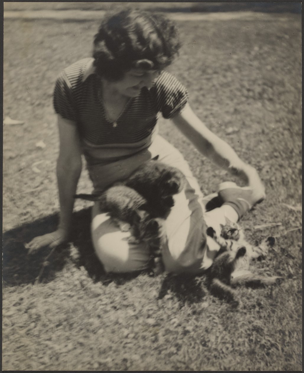 [Mujer con gatitos] de Louis Fleckenstein
