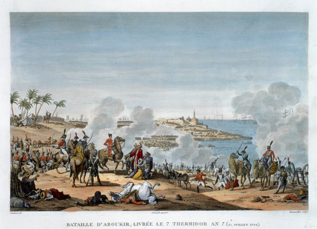 La Batalla de Aboukir, 7 Thermidor, Año 7, 25 de Julio de 1799 de Louis Francois Couche