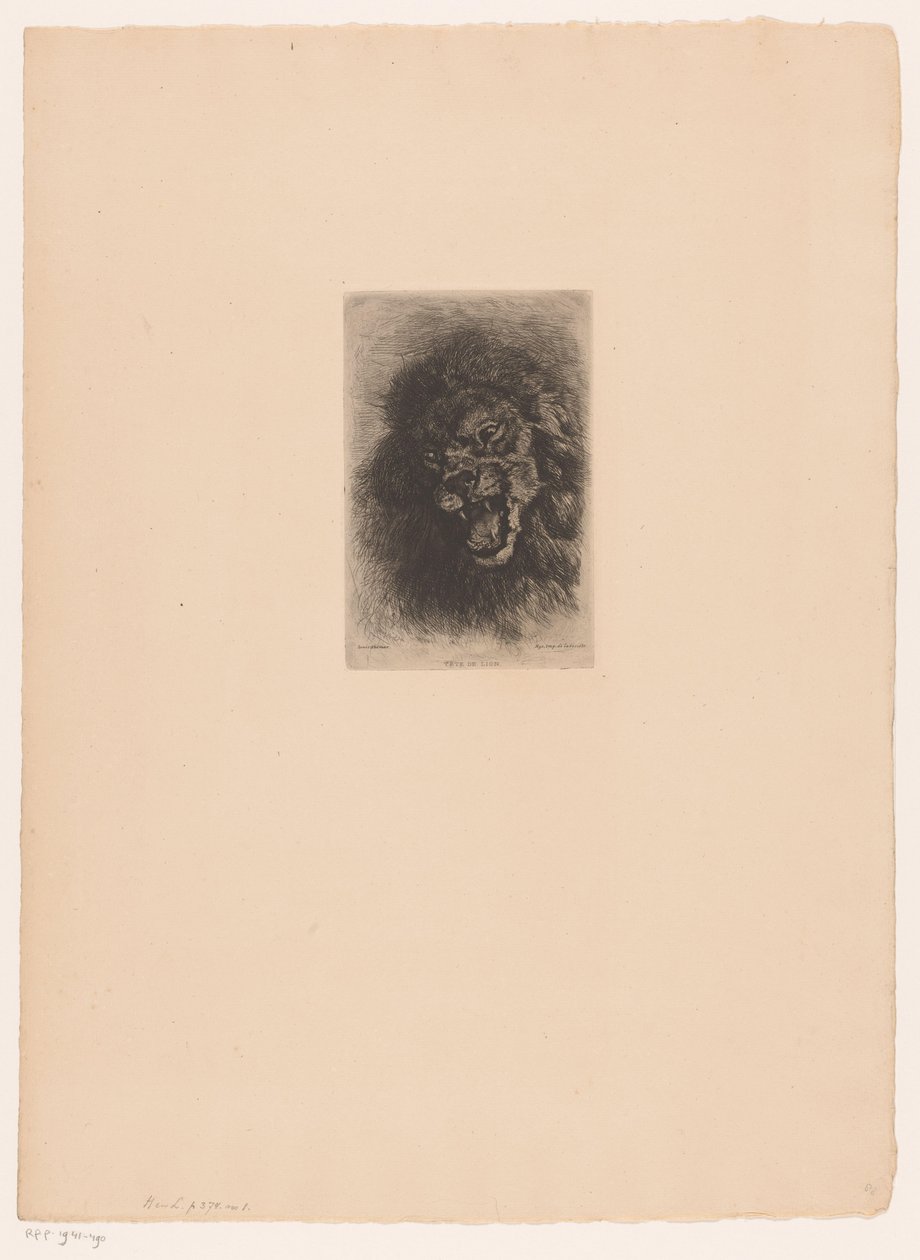 Cabeza de león
Tête de lion (título en el objeto) de Louis Ghémar