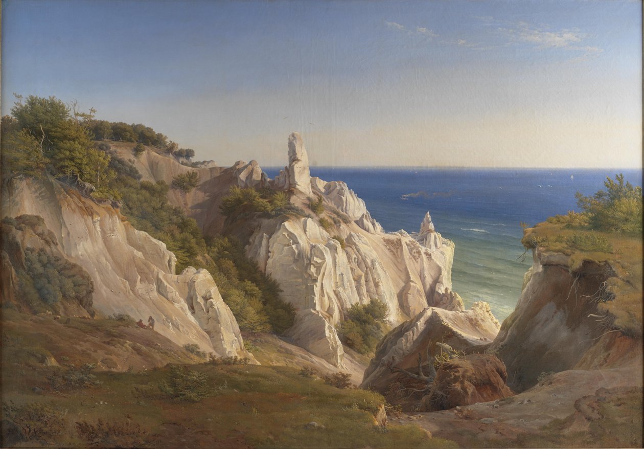 Danés:  Møens Klint, Los acantilados de la isla de Møn de Louis Gurlitt