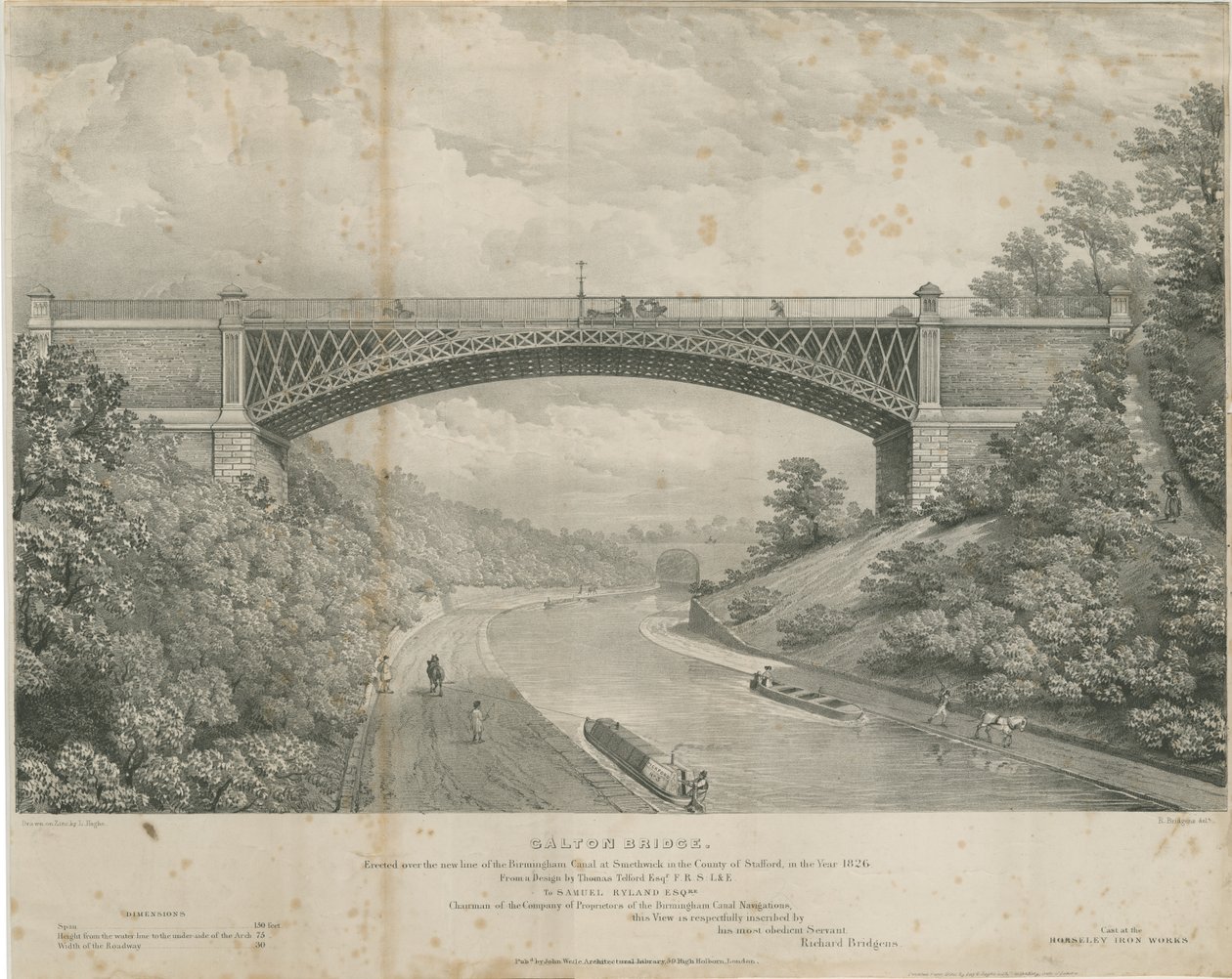 Puente de Calton: litografía en zinc, nd [1826] de Louis Haghe