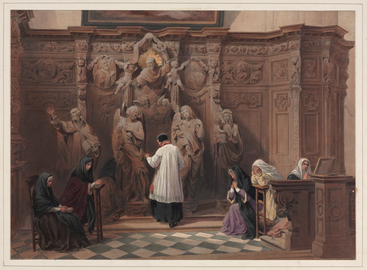 Confesionario, Iglesia de San Pablo, Amberes de Louis Haghe