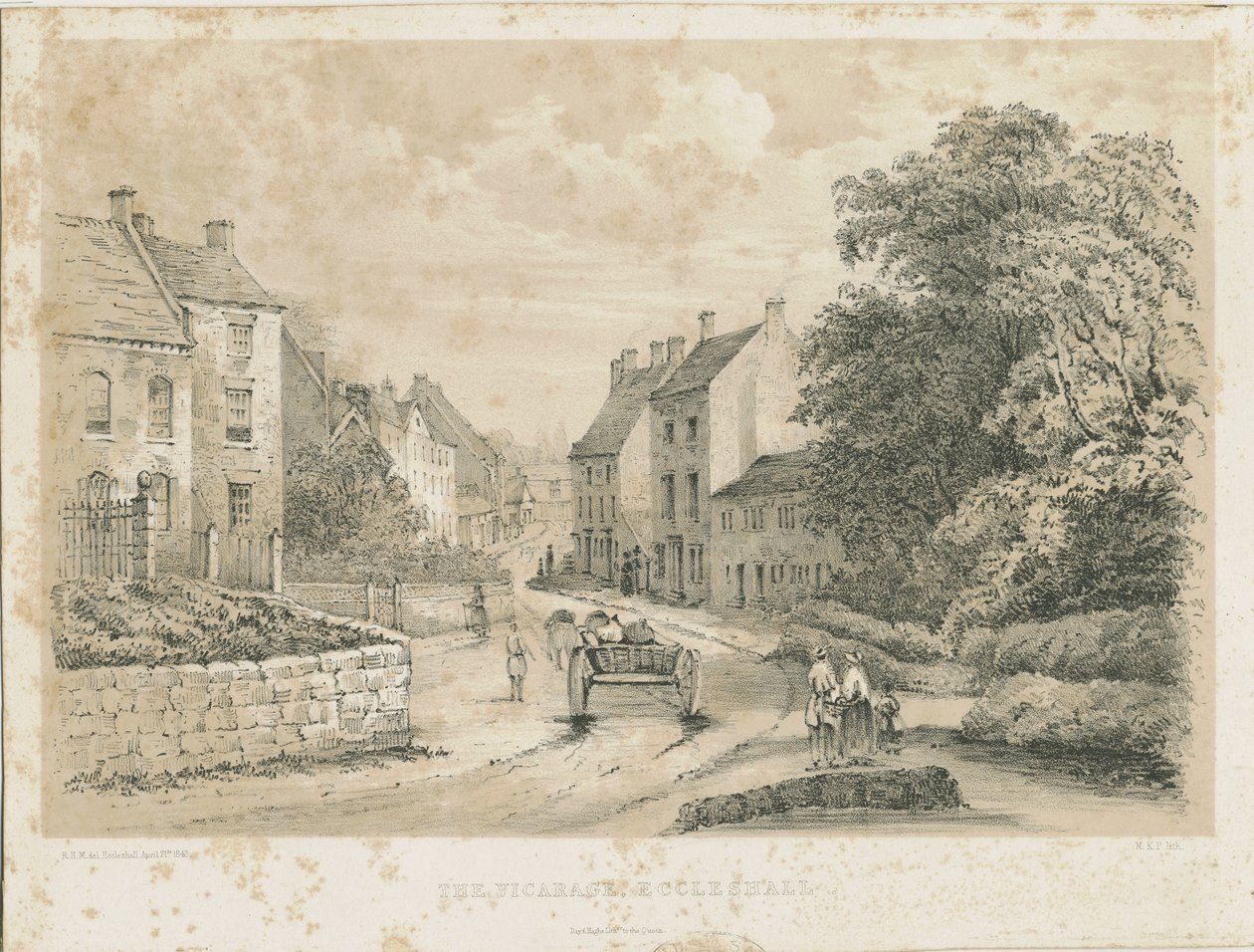 Pueblo de Eccleshall de Louis Haghe