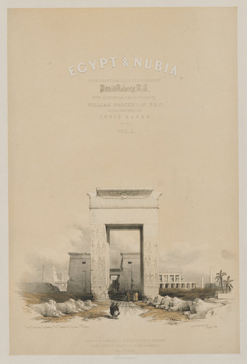 Egipto y Nubia: Frontispicio Volumen V, 1849 de Louis Haghe