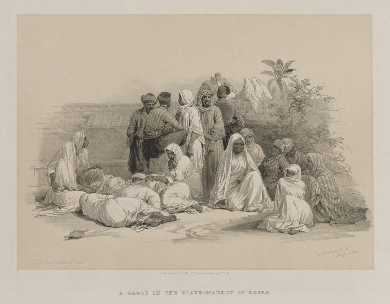 Egipto y Nubia, Volumen III: En el mercado de esclavos de El Cairo de Louis Haghe