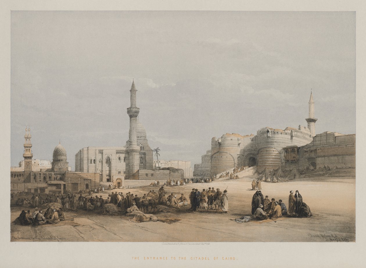 Egipto y Nubia, Volumen III: La entrada a la ciudadela de El Cairo de Louis Haghe