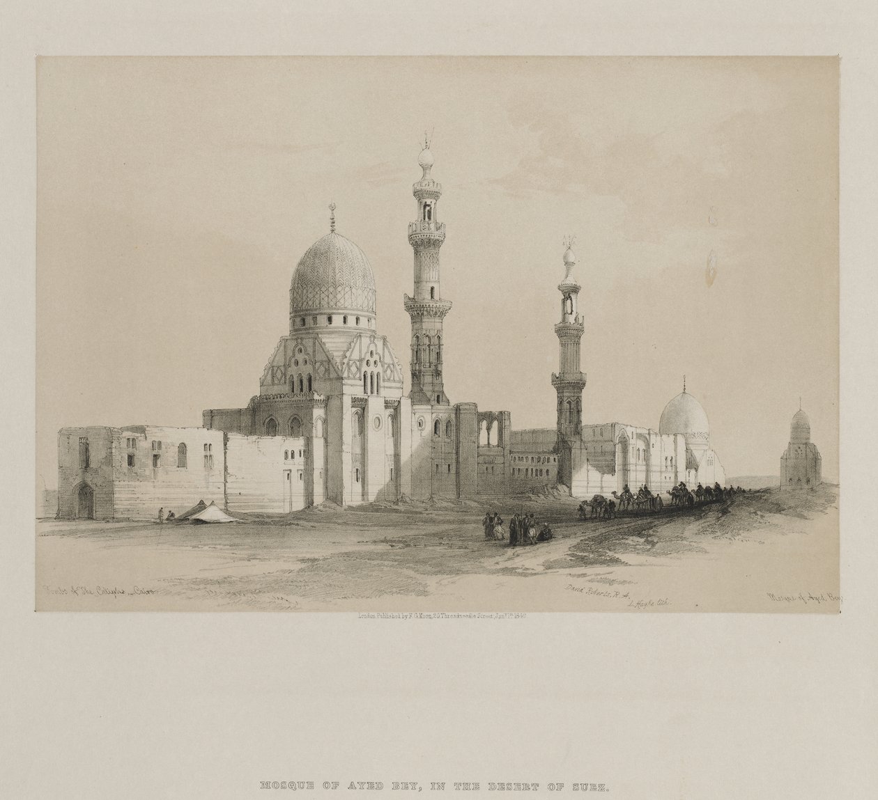 Egipto y Nubia, Volumen III: Tumbas de los califas-El Cairo. Mezquita de Ayed Be[y] de Louis Haghe