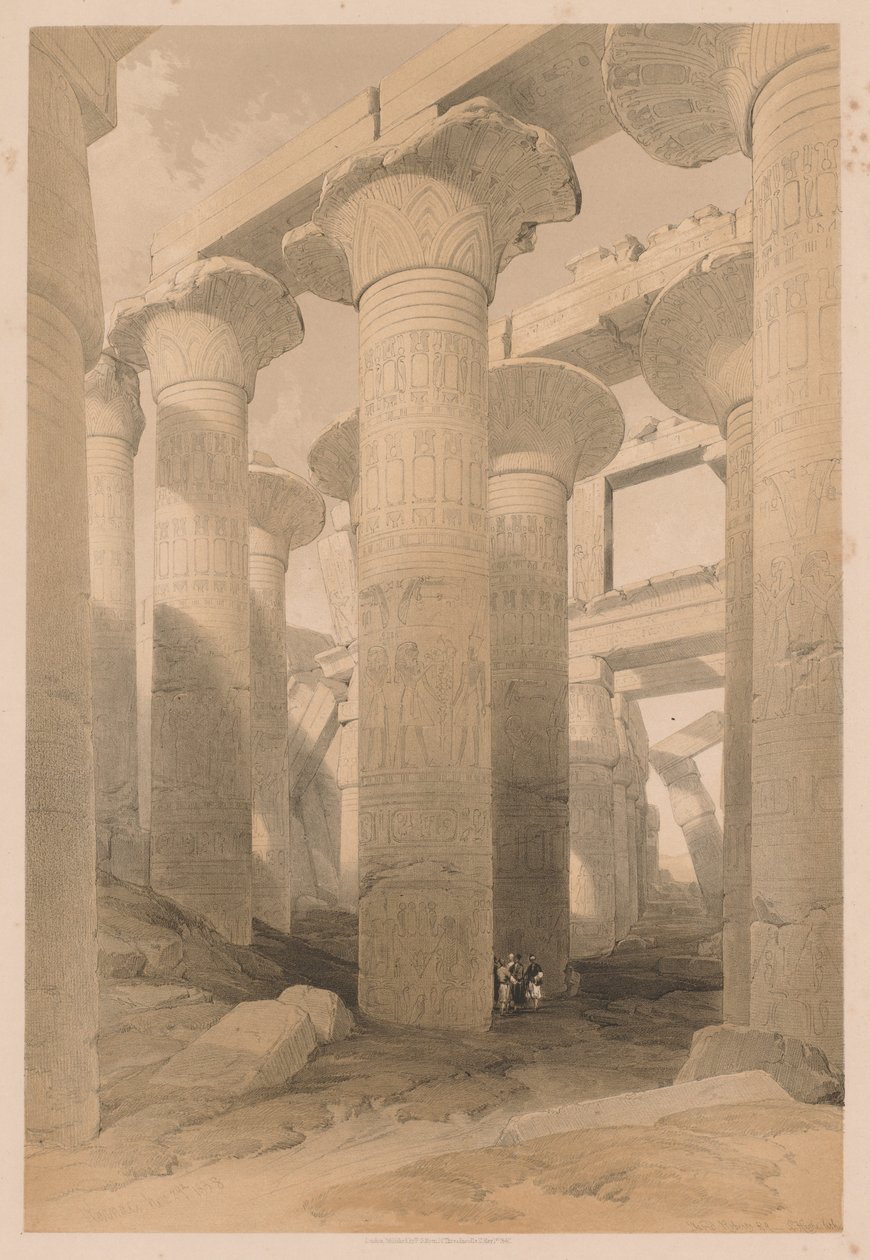 Egipto y Nubia: Volumen II - No. 14, Karnak, 1838 de Louis Haghe