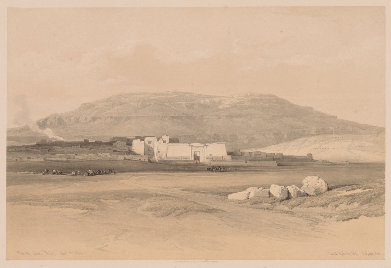 Egipto y Nubia: Volumen II - No. 20, Medinet Abou, Tebas, 1838 de Louis Haghe